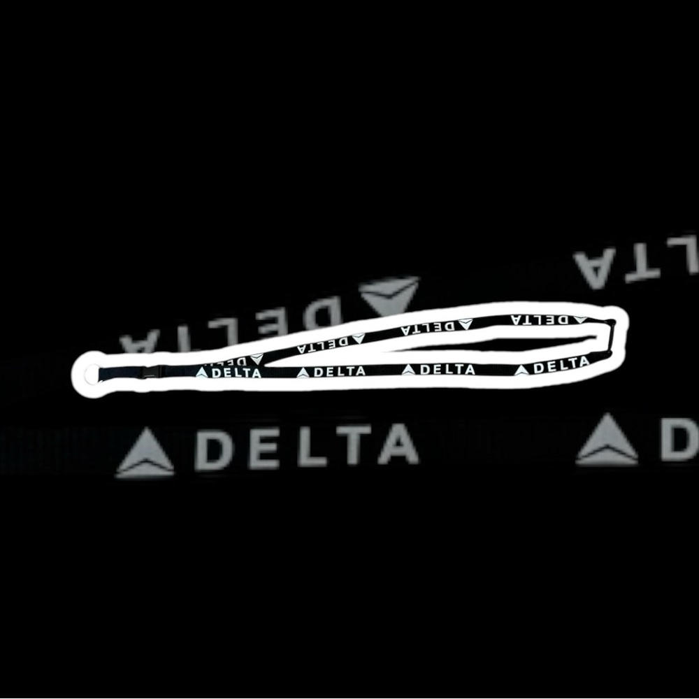 Delta Air Lines Official Black Lanyard Strap For ID & Keys New - Picture 15 of 16